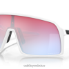 sutro 8882X86 Oakley gafas Lentes Prizm Snow de zafiro, montura blanca pulida.